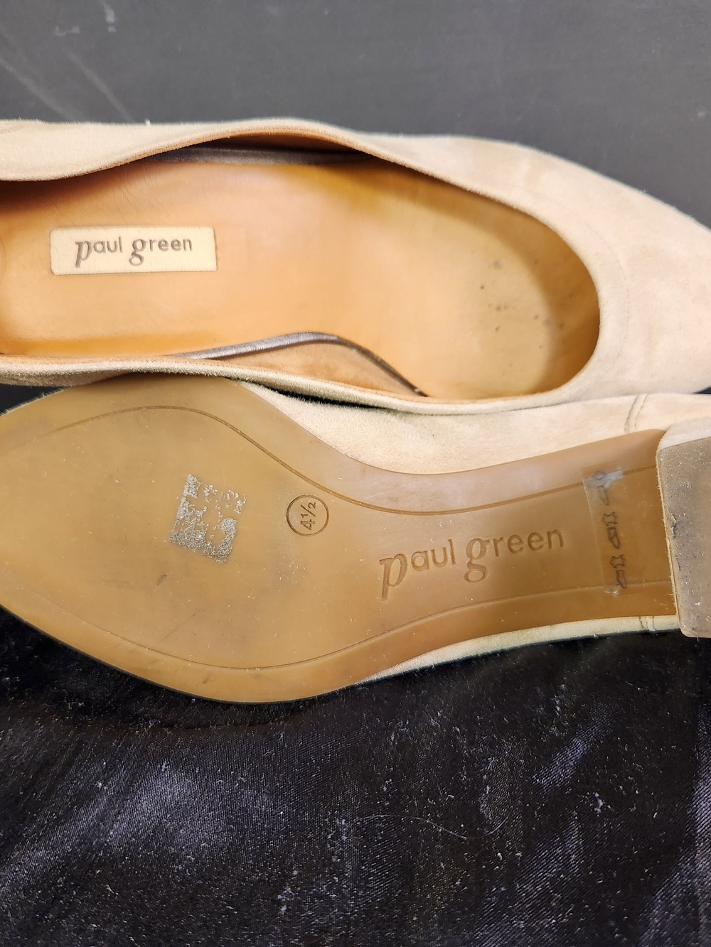 Paul Green Beige Suede Pointed Toe Women's Pumps SUPER SOFT SZ US 7 - Picture 9 of 9